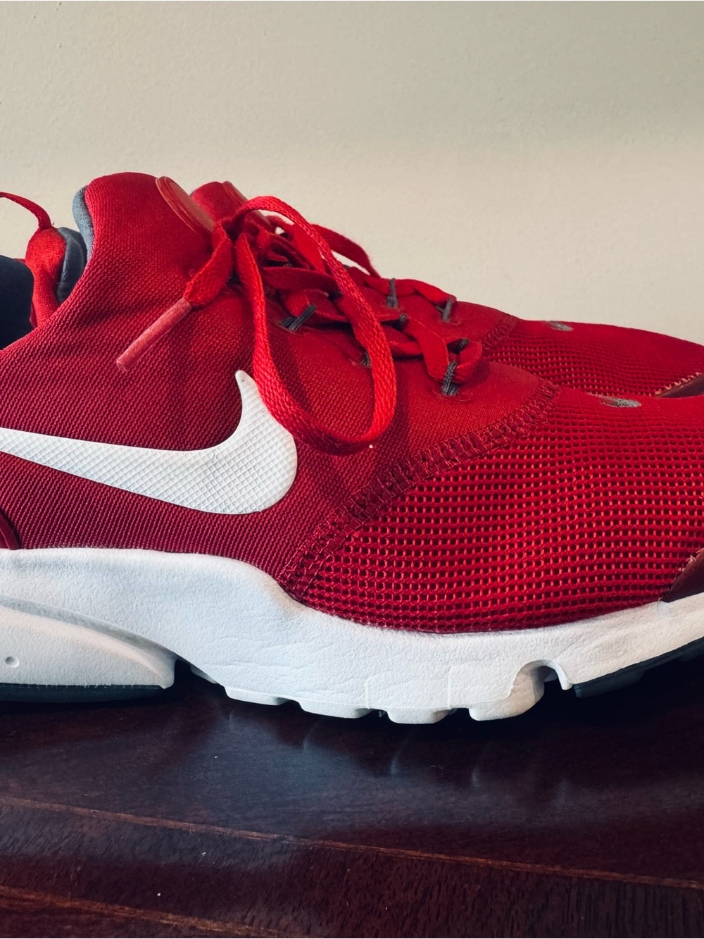 Nike Presto Fly sneakers Size 6Y/7.5W "Gym Red / White"